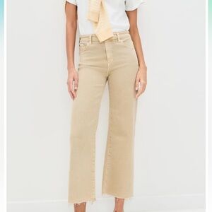 AG Jeans Saige Wide Leg Crop Sulfur Pumice size 29 NWOT